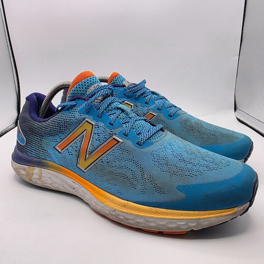 New Balance Fresh Foam 680v7 Vibrant Sky Mens 10.5 Blue Shoes Athletic Running